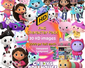 Gabby's Dollhouse PNG Character Clipart: 30 HD Transparent Images