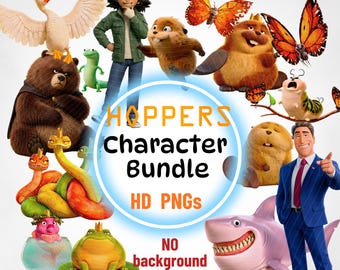 Hoppers Clipart PNG 17 Disney Pixar Hoppers 2026 Movie Images Beaver Character Sublimation, Digital Sticker Clip Art Instant Download 300DPI
