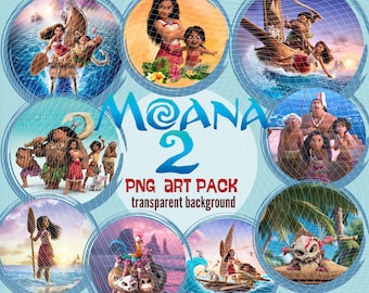 Moana 2 PNG Clipart: Transparent Background Graphics (Digital Download, 28 Images)