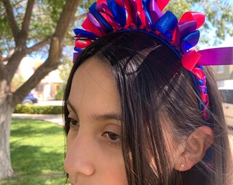 Diadema mexicana/bordado mexicano/diadema lele/listón mexicano/diadema frida/lazo mexicano para el cabello/accesorios mexicanos para el cabello/monos mexicanos