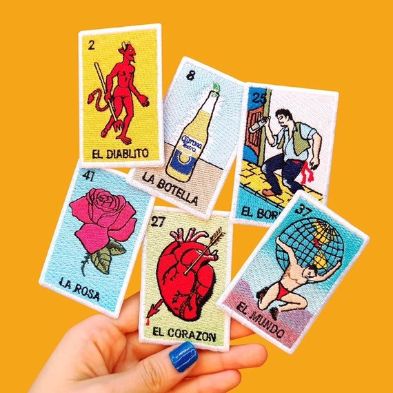 Loteria Mexicana/Parches/parches bordados/parches para chaquetas/parches  para jeans/parches para ropa/parches divertidos/parches para playeras -   España