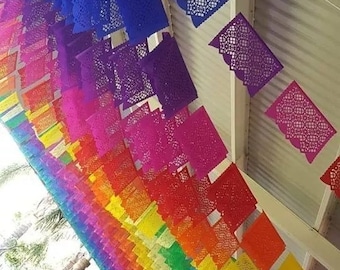 Handmade Papel Picado Banner: Mexican Fiesta Decorations