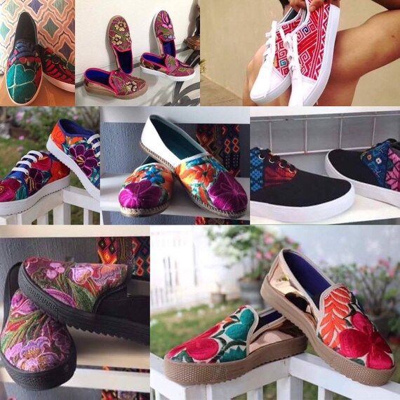 mexican embroidered shoes