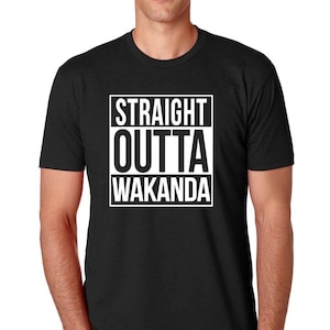 Black Panther &quot;Straight Outta Wakanda&quot; Mens T-Shirt Tees