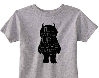 Where The Wild Things Are "Love You So" Toddler Shirt Tees Baby Clothes