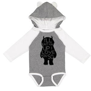 Where The Wild Things Are &quot;Love You So&quot; Long Sleeve Baby With Ears Baby Clothes