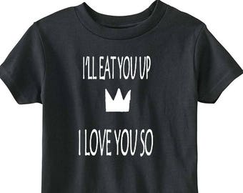 Where The Wild Things Are "Eat You Up Crown" Toddler Shirt Tees Baby Clothes
