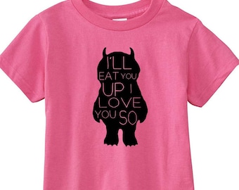 Where The Wild Things Are "Love You So" Toddler Shirt Tees Baby Clothes