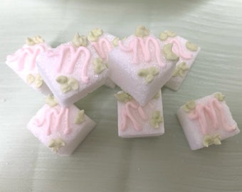 Tea party/ Sugar cubes/ monogram/bridal party/birthday/wedding/custom sugar cubes