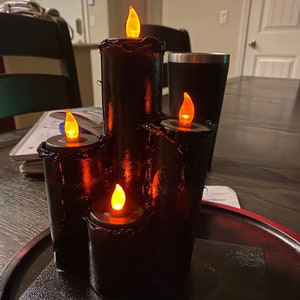 Custom Scary Halloween Candles