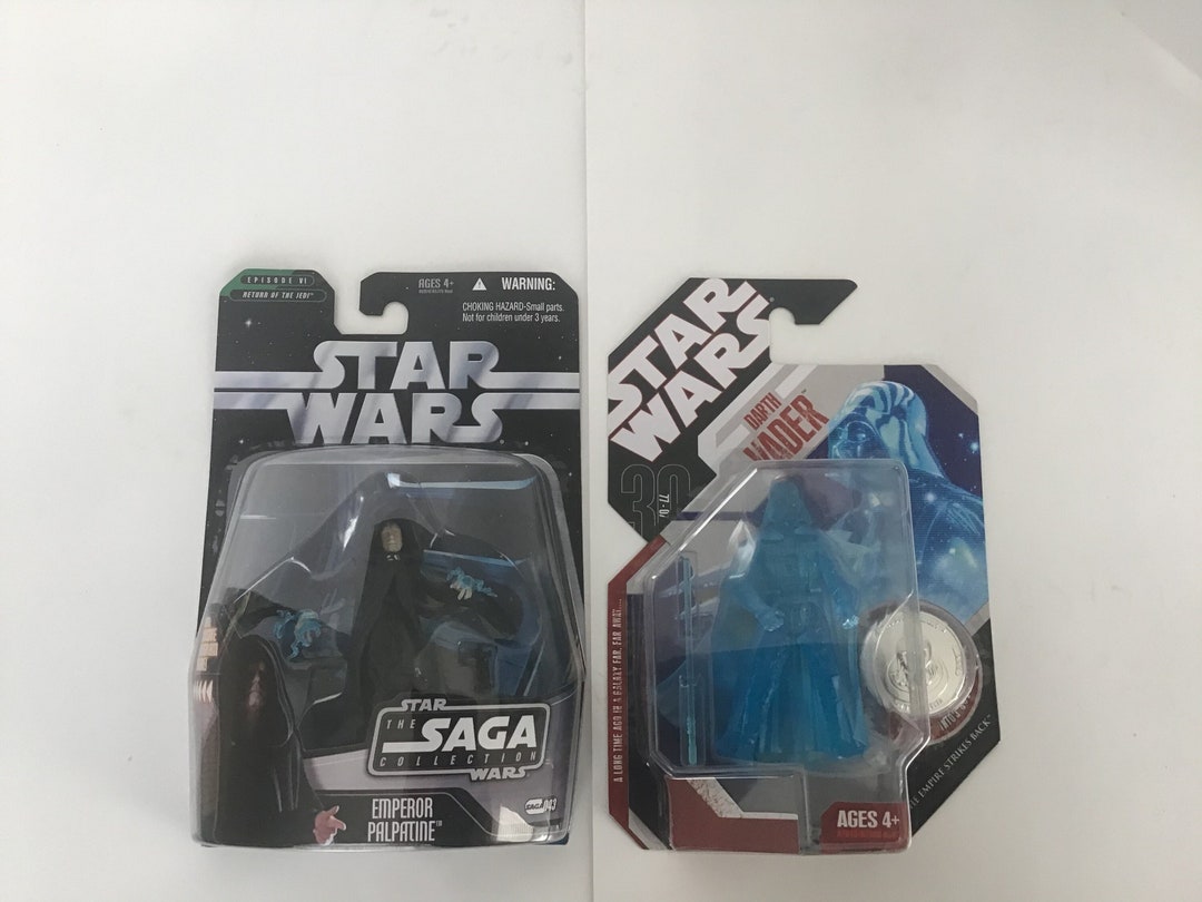 Star Wars Carded Emperor Palpatine and Hologram Darth Vader