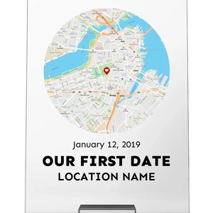 Plaquette eerste date | Unieke gepersonaliseerde cadeaus voor stellen: jubileum, verjaardag en eerste date (GRATIS VERZENDING)