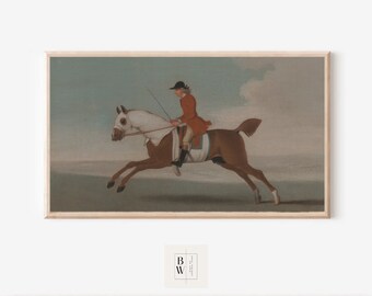 Frame TV Art | Vintage Painting | Vintage Horse Derby |  TV Art | Digital Download | Art for Frame TV
