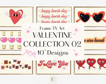 Frame TV Art | Frame TV Art Valentine Collection 02 | Retro Love Day | Frame TV Valentine Art | Digital Download