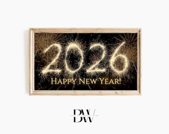 Frame TV Art | New Year's Art | nye 2026, nye samsung tv | Happy New Year Frame TV Art | Happy 2026 | Frame Tv Frames