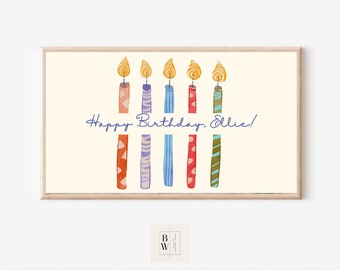 Frame TV Art | Custom Happy Birthday Art | Frame TV Happy Birthday Art | Digital Download | Art for Frame TV