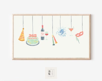 Frame TV Art | New Year's Art | Happy New Year | New Year Essentials | Happy New Year Frame TV Art | Digital Download