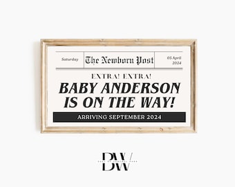 Frame TV Art | Custom Baby Shower Frame TV Art | Baby Announcement | Baby Shower Frame TV Art | Frame Tv Artwork