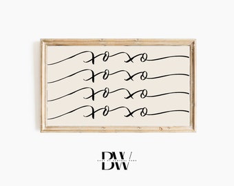 Frame TV Art | Valentine's Day Frame TV Art | Love You Like xoxo Script |  Frame TV Artwork | Frame Tv Frames | Tv Wallpaper