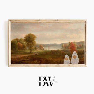 Frame Tv Art | Fall Frame TV Art | Halloween Frame TV Art | Ghost Art, Ghost Decor | Frame TV Halloween | Spooky | Digital Download