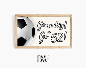 Frame TV Art | Personalized Soccer Frame TV Art | Custom Jersey Number | Fall Frame TV Art | Frame Tv Artwork | Tv Wallpaper