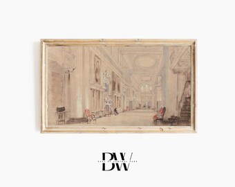 Frame TV Art | Vintage Painting | Grandmillennial Art | Tv Wallpaper | Frame TV Frames | Frame TV Artwork