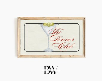 Frame TV Art | Old Money Aesthetic Frame TV Art | The Dinner Club | Frame TV Artwork | Artwork for Frame Tv | Frame Tv Frames | Tv Wallpaper