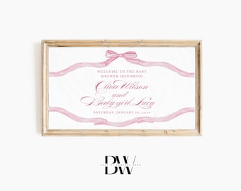 Frame TV Art | Custom Baby Shower Frame TV Art | Baby Shower, Girl | Digital Download | Art for Frame TV