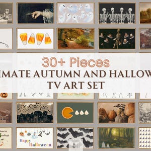 30+ Autumn & Halloween Frame TV Art MEGA Bundle Fall Frame TV Art | Fall and Spooky Halloween Digital Art for Frame Tv | Tv Wallpaper