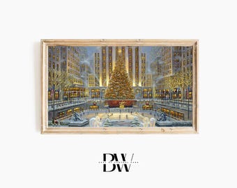 Frame TV Art | Christmas Art | New York at Christmas | Rockefeller Tree | Digital Download | Art for Frame TV