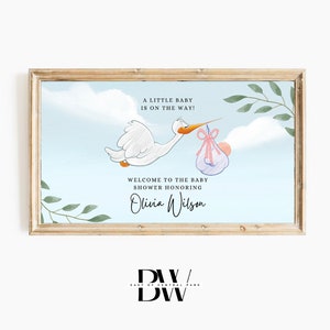 Frame TV Art | Custom Baby Shower Art | Baby Shower Stork | Frame TV Baby Shower | Digital Download | Art for Frame TV