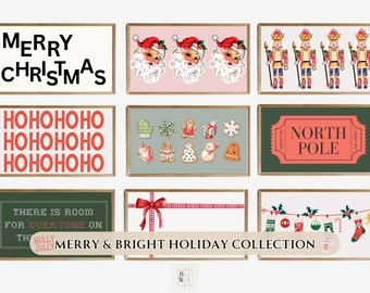 Frame TV | Merry & Bright Holiday Collection | 9 Images | Christmas Frame TV Art | Frame TV Artwork | Tv Wallpaper