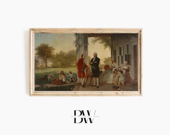 Frame TV Art | Vintage Painting | George Washington | Mount Vernon |  TV Art | Digital Download | Art for Frame TV