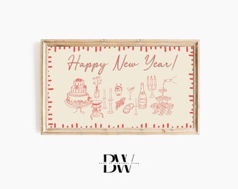 Frame TV Art | New Year's Art | nye 2026, nye samsung tv | Happy New Year Frame TV Art | Happy 2026 | Frame Tv Frames