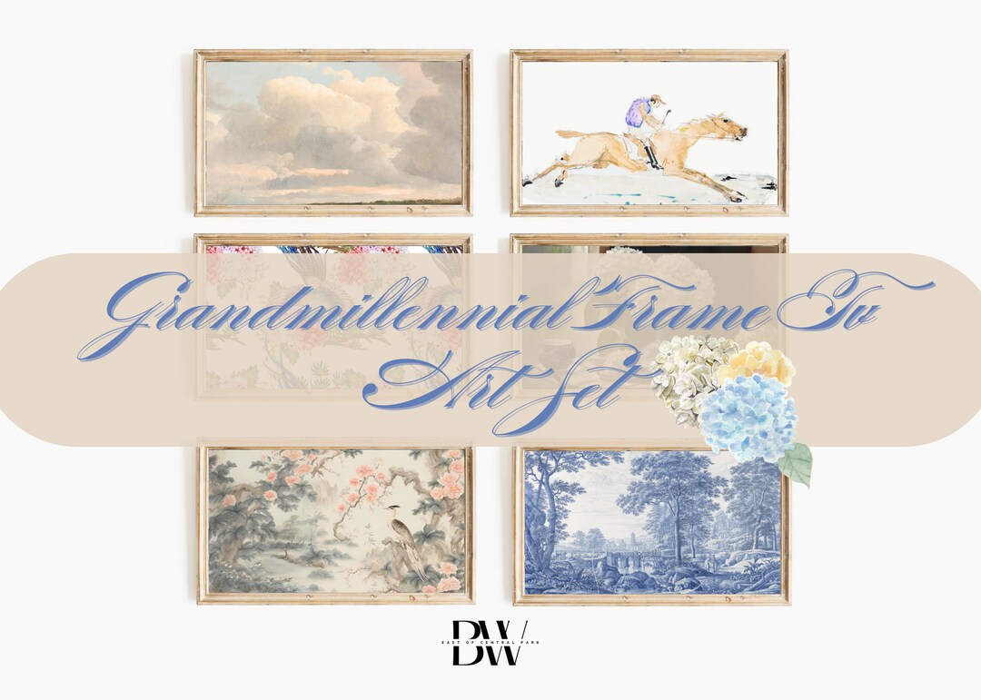 Frame TV Art Spring Frame TV Art Grandmillennial Frame TV Art Frame Tv