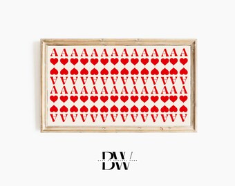 Frame TV Art | Valentine's Day Frame TV Art | Ace of Hearts | Frame TV Artwork | Tv Wallpaper