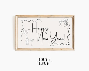 Frame TV Art | New Year's Art | nye 2026, nye samsung tv | Happy New Year Frame TV Art | Happy 2026 | Frame Tv Frames