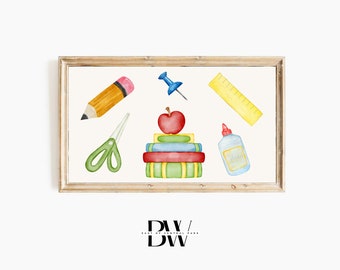 Frame TV Art | Back to School | First Day of School | School Frame TV Art | Back to School Frame Tv Art | Art for Frame TV