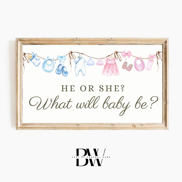 Frame TV Art | Baby Shower Frame TV Art | Baby Shower | Gender Reveal | Digital Download | Art for Frame TV