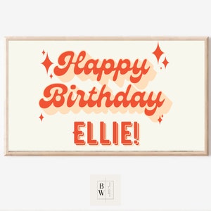 Frame TV Art | Custom Retro Happy Birthday | Frame TV Happy Birthday Art | Digital Download | Art for Frame TV