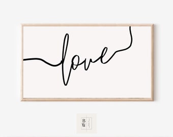 Frame TV Art | Valentine's Day Frame TV Art | Love in Script | Digital Download | Art for Frame TV