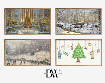 Frame TV | Ultimate Christmas in New York Set | New York at Christmas | Frame Tv Art Set | Tv Wallpaper | Frame TV Artwork