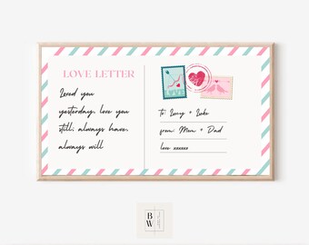 Frame TV Art | Valentine's Day Frame TV Art | Personalized Love Letter Frame | Digital Download | Art for Frame TV