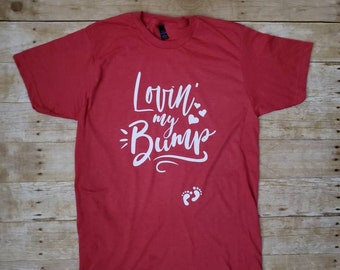 Baby Bump Valentine's Day Shirt, Lovin' My Bump, mom to be shirt, baby bump shirt, Valentine's day shirt, Loving My Bump, loving my bump