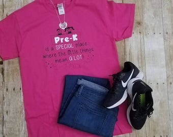 Pre K Shirt, Teacher Shirt, Teacher Tee, Pre K, Grade level Shirt, Pre K