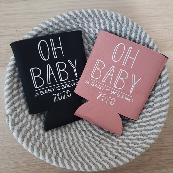 Baby Announcement Koozies, Oh BABY Koozies, A Baby is Brewing Koozies, New Baby Koozies, Mom and dad koozies, new parent koozies