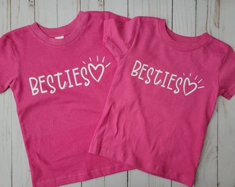 Besties Shirt Set, sister shirts, mommy and me shirts, SET, momma and mini