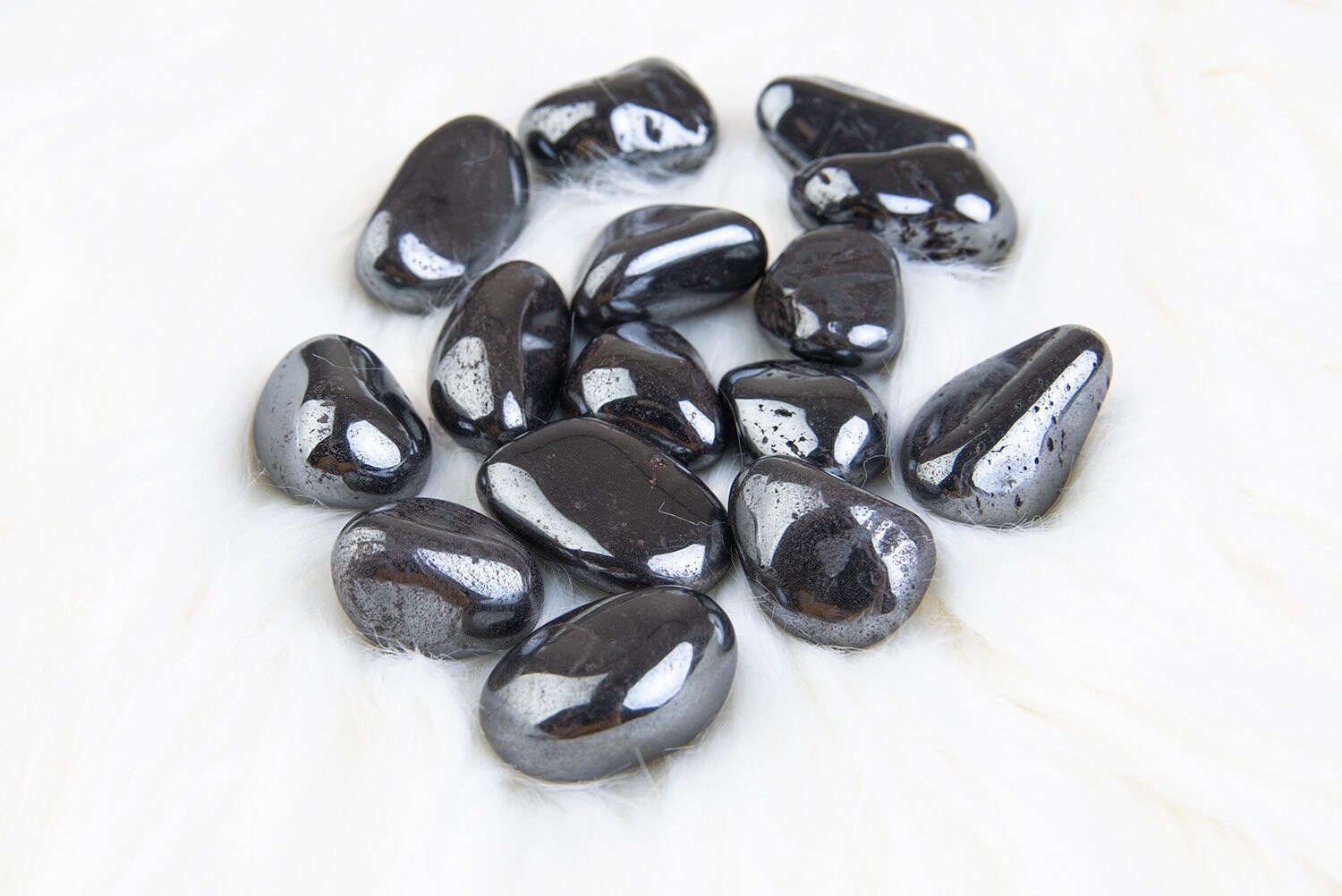 Hematite Tumbled Stones Hematite Hematite Tumbles Etsy