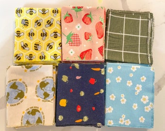 Toallas de cocina reutilizables de franela de algodón: toallas sin papel y sin residuos
