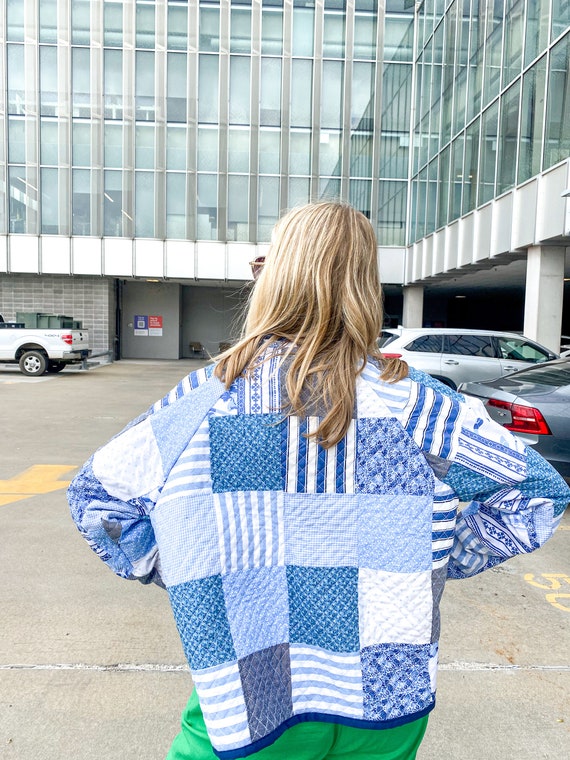Blue Quilted Jacket, Coastal Grandmas Chic Quilted Jacket Blue Quilted Jacket, Coastal Grandmas Chic Quilted Jacket